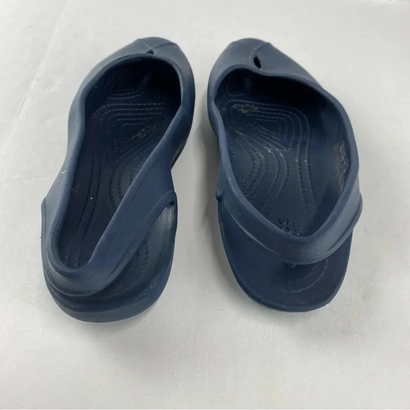 Crocs Womens 6 Navy Blue Kadee Slingback Slip On Flat Comfort Shoe - Picture 2 of 6